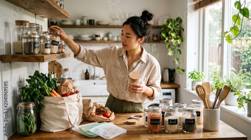 Young woman asia cooking in the kitchen. Healthy Food. Dieting Concept. Healthy Lifestyle. Cooking At Home. Prepare Food
