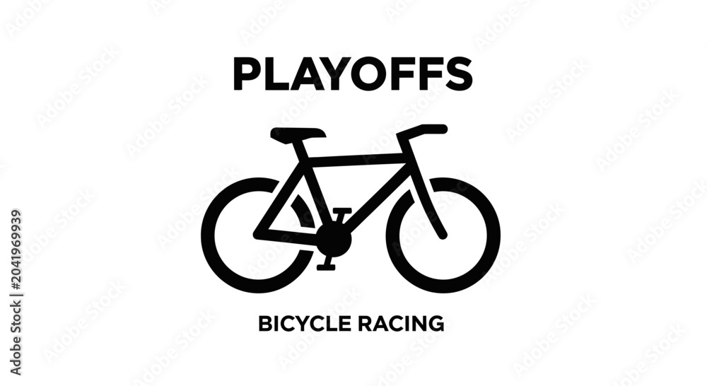 Fototapeta premium Playoffs Bicycle Racing Minimalist Design For Sporting, Events, Competitions and Leisure Activities
