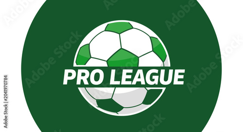 Professional Football League Emblem Displayed On Green Background For Sports Promotion