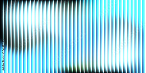 Deep vertical reeded glass texture, blue black gradient with frozen refraction. Ribbed pattern background, vector illustration