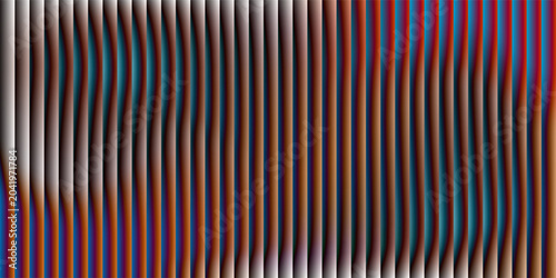 Deep vertical reeded glass texture, blue black gradient with frozen refraction. Ribbed pattern background, vector illustration
