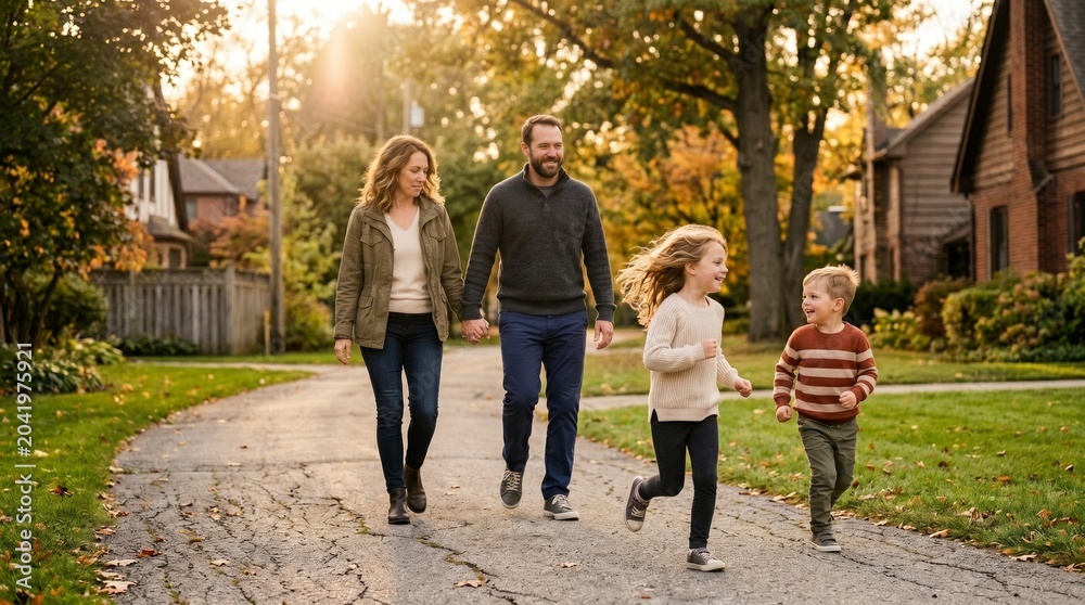 Obraz premium Young family having fun outdoors