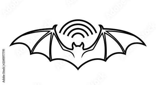 Bat Echolocation Symbol Icon