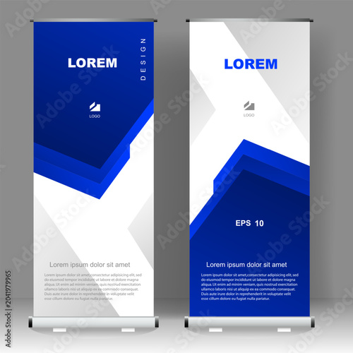 Business Roll up banner vertical template design, for brochure, business, flyer, infographics. modern x-banner and flag-banner advertising. vector illustration