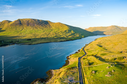 Foto Aerial view of Killary Fjord near Leenane on the Galway Mayo border, Ireland