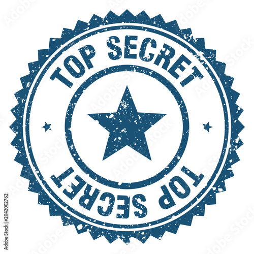 top secret blue grunge round stamp. top secret stamp