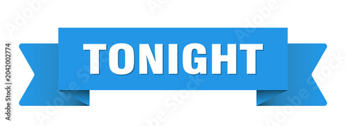 Canvastavla tonight ribbon isolated on transparent background. tonight ribbon