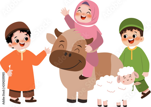Kid with frm Animals