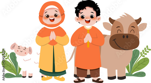 Kid with frm Animals