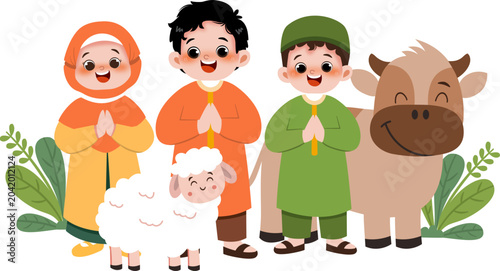 Kid with frm Animals