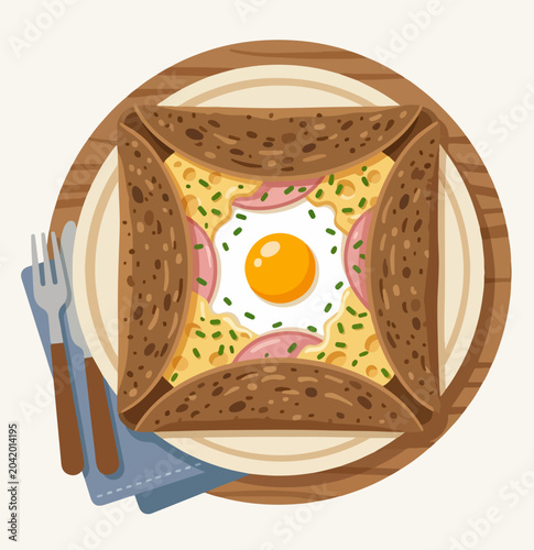 Tableau sur toile Galette Bretonne.eps