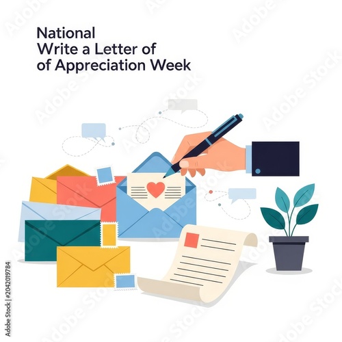Illustration for National Write a Letter of Appreciation Week