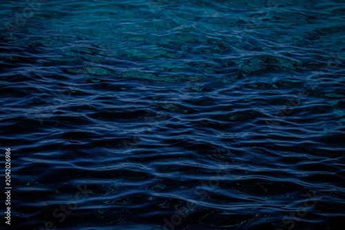 Dark Blue Ocean Water Surface Texture Background