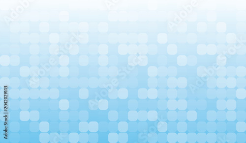 Abstract light blue and white rounded square mosaic tile background