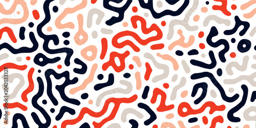 Fotografie Diffusion reaction vector seamless pattern