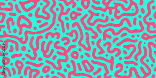Photography Psychedelic abstract background made by generative algorithm: Reaction-diffusion or Turing pattern formation