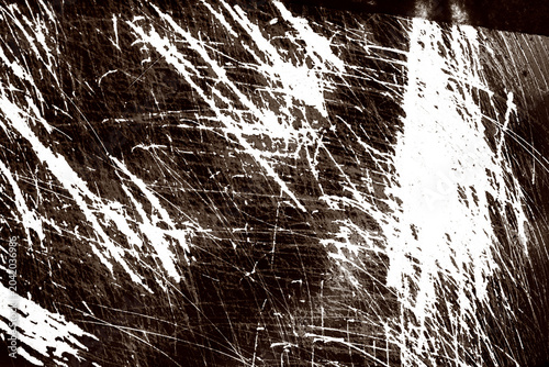Bild auf Leinwand Authentic macro film strip texture featuring scratched emulsion, analog deterioration and vintage sepia wear isolated on transparent background