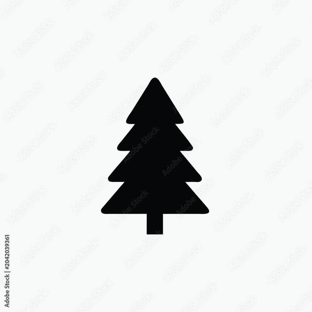 Obraz premium silhouette douglas fir tree icon template