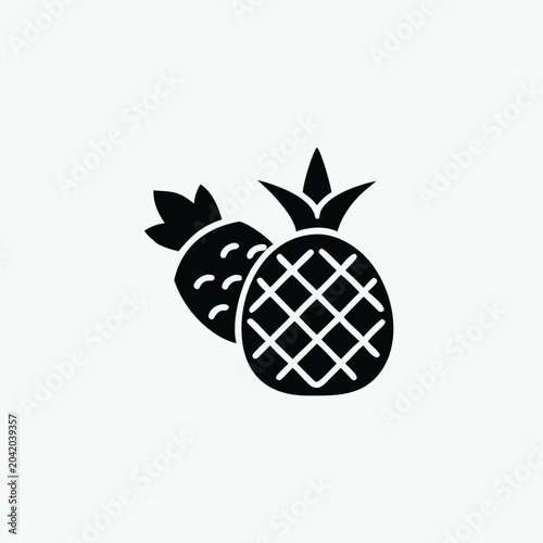 pineapple icon vector pictograms template