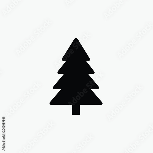 silhouette douglas fir tree icon template