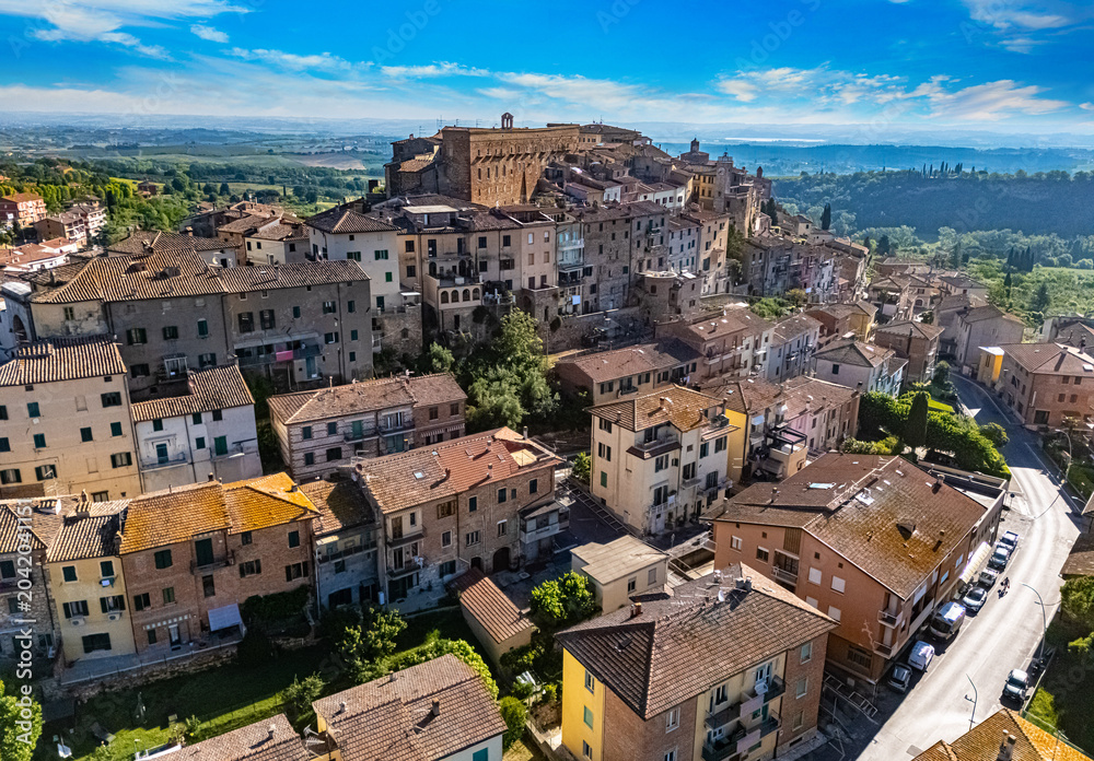 Naklejka premium Chianciano Terme, in the province of Siena, Tuscany, Italy