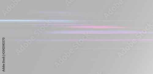 фотографія Bright horizontal neon strips displaying fast acceleration movement with glowing