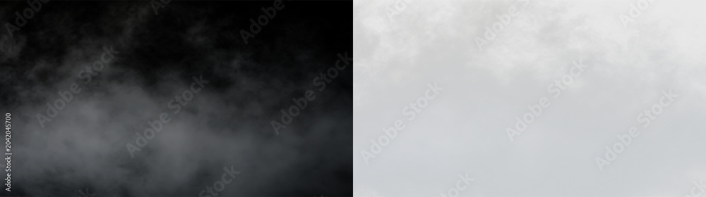Fototapeta premium Clouds move slowly across the sky while changing shapes and textures during a gray and overcast day in early afternoon, PNG with a light overlay