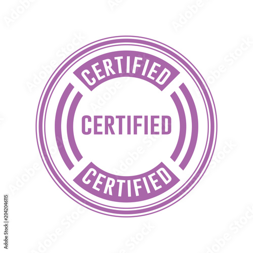 Certified Stamp Illustration design vector templates simple and modern