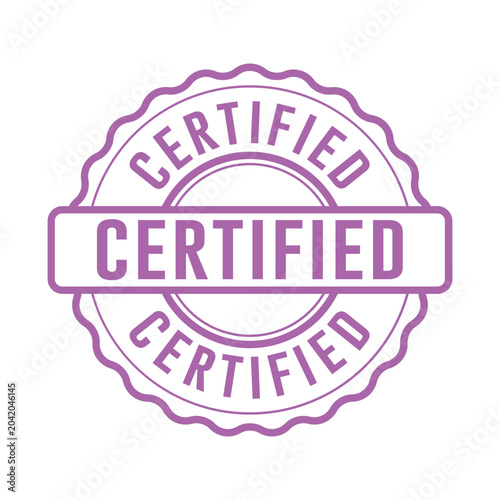 Certified Stamp Illustration design vector templates simple and modern