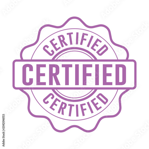 Certified Stamp Illustration design vector templates simple and modern