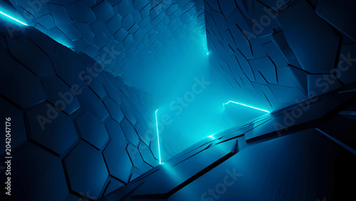 Abstract minimalist black 3D geometric shapes and luxury dark textured background.