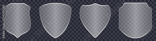 Bilde på lerret Premium transparent glass shield frames set