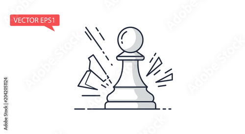 Two chess knight figures silhouetted against a white background