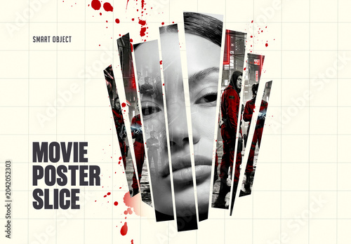 Movie Poster Slice Photo Effect