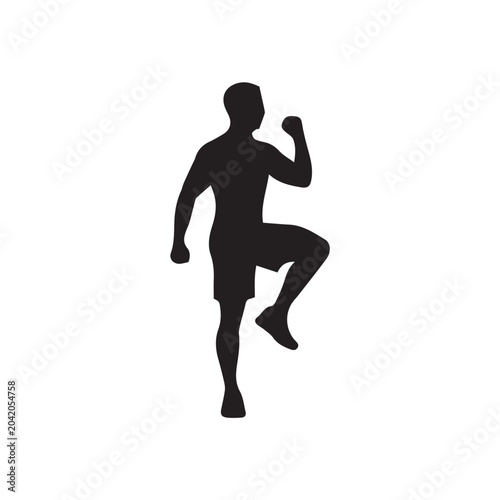 vector running man silhouette
