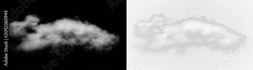 фотографія Soft white cloud floating against a clear background in a simple design without