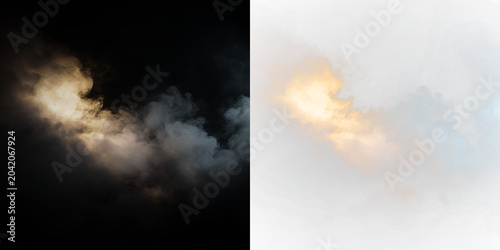 Принти на полотні Colorful clouds appearing in the sky during the evening with light merging into