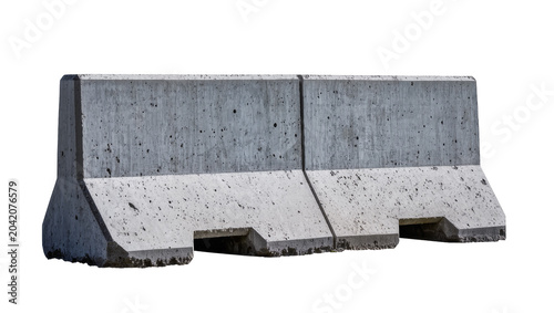 Fotografija Two concrete Jersey barriers for traffic control