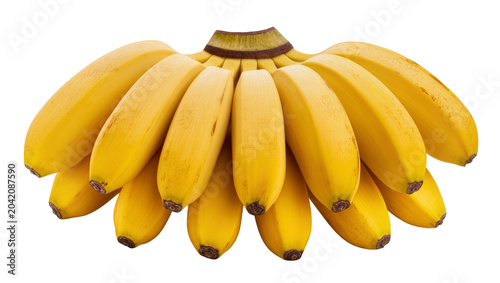 Fotografía Bunch of ripe yellow bananas with brown stems