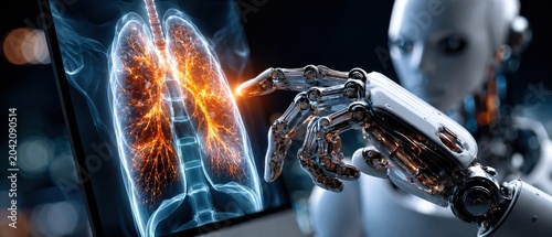 AI Analyzing Lung Scan for Advanced Medical Diagnosis