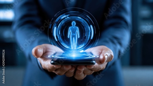 Digital Human Twin Healthcare Technology Concept