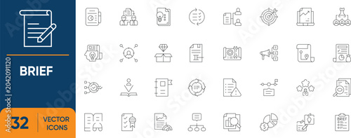 Canvastavla Brief Icon Set
