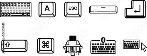 Fotografie Keyboard icon simple element illustration pack
