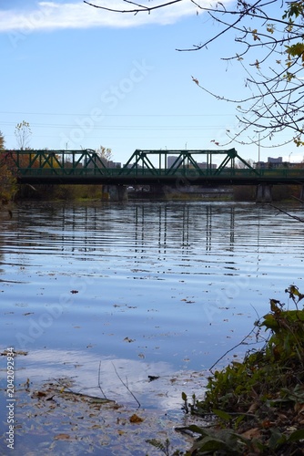 bridge over St. Charles river in Quebec city