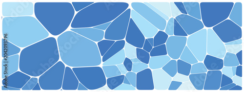Voronoi Geometry Block, Cell Geometry Block, Voronoi Seamless Pebble. Stylish Mosaic Pattern with Soft Stone Illustration Background.
