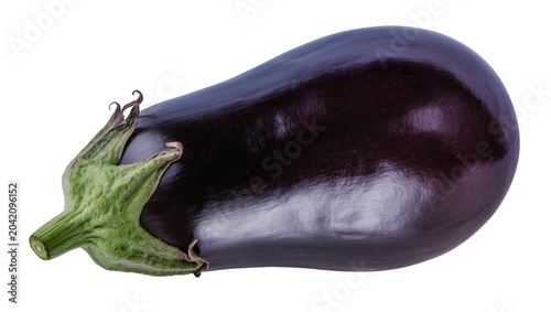 Εκτύπωση καμβά Dark purple eggplant with green stem