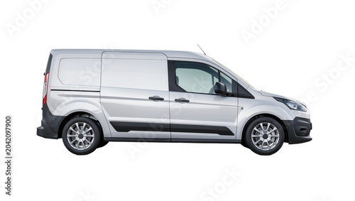 Obraz na płótnie Silver panel van with black trim and alloy wheels