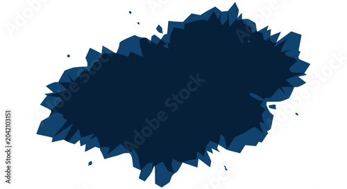 Foto Prussian blue blot with crystalline edges
