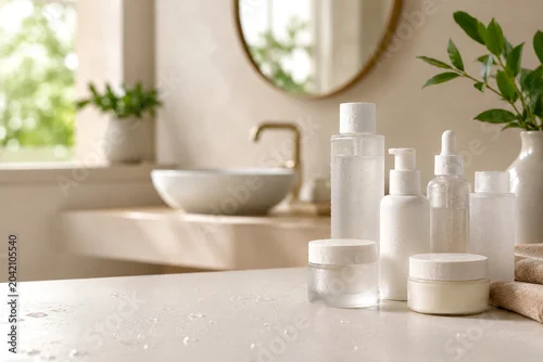 Fototapeta samoprzylepna Clean Skincare Product Scene