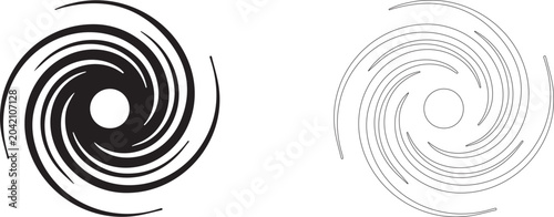 Foto Spiral galaxy vector icon, black hole symbol, cosmic vortex, universe, astronomy and deep space